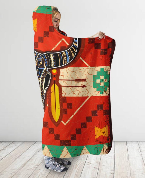 Buffalo Pattern Hooded Blanket - Image 2