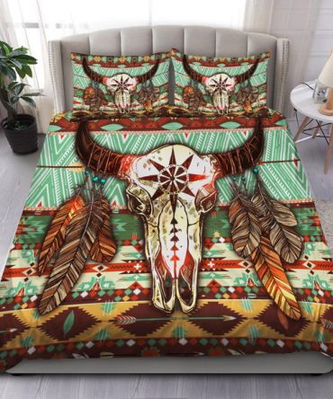 Buffalo Pattern Native American Bedding Set