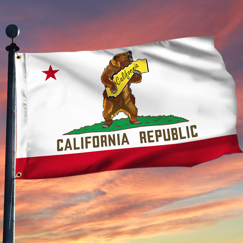 California Republic Grommet Flag California Bear Hug