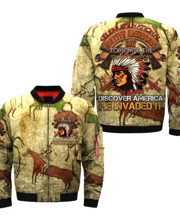 Celebrate Native American Day Bomber Jacket