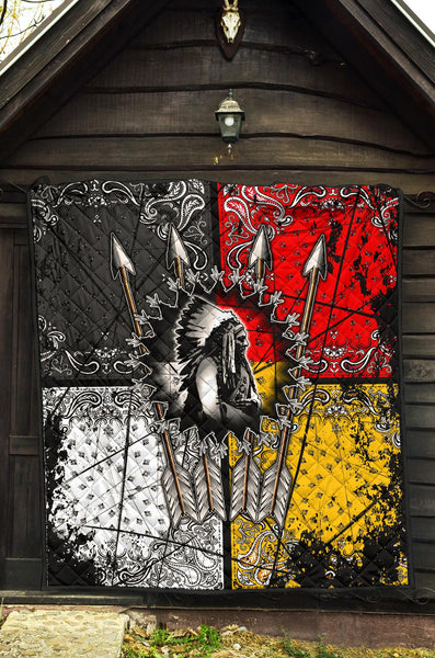 Chief Arrow Native American Premium Quilt - Image 4