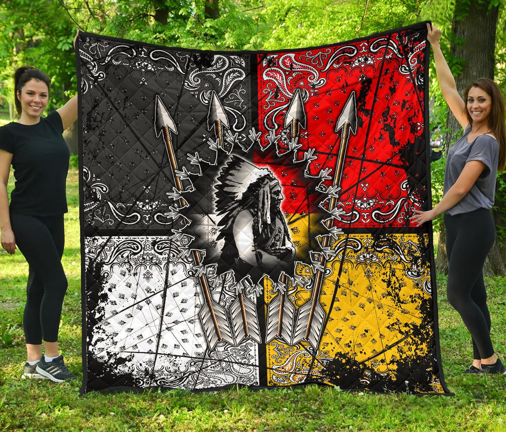Chief Arrow Native American Premium Quilt