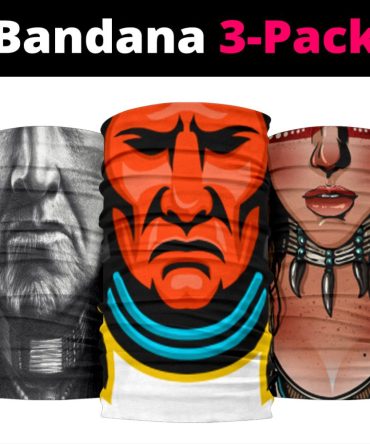 Chief Design 3D Native American Bandana 3-Pack