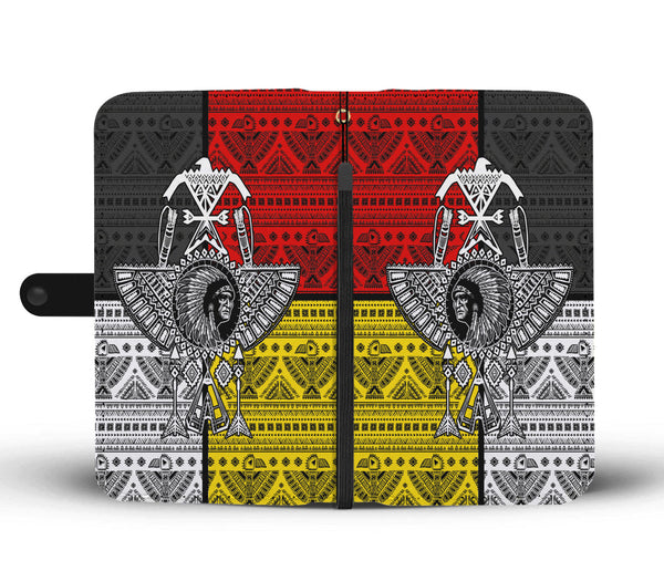Chief Thunder Bird Feather Native American Wallet Phone Case no link - Image 3