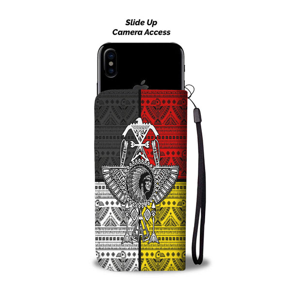 Chief Thunder Bird Feather Native American Wallet Phone Case no link - Image 4