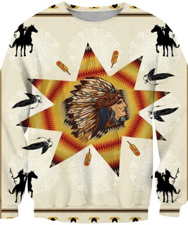 Chief & Warriors Native American 3D Sweatshirt