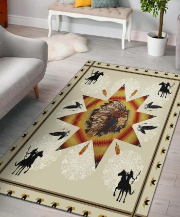 Chief & Warriors Native American Area Rug