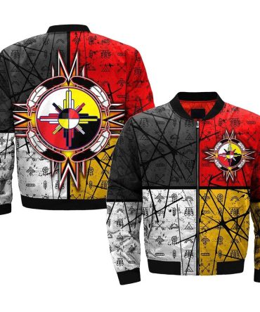 Circle Of Courage Native American Bomber Jacket