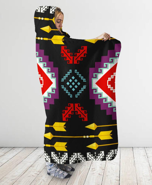 Connecting Pattern Hooded Blanket - Image 2