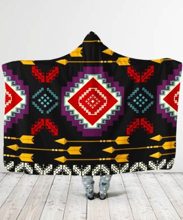 Connecting Pattern Hooded Blanket