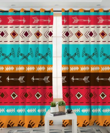 Colorful Ethnic Style Living Room Curtain