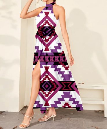 Pattern Tribal Native Dress Maxi Ligation