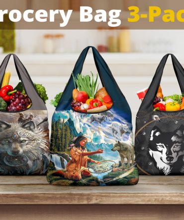 Dream Wolf With Girl Grocery Bags