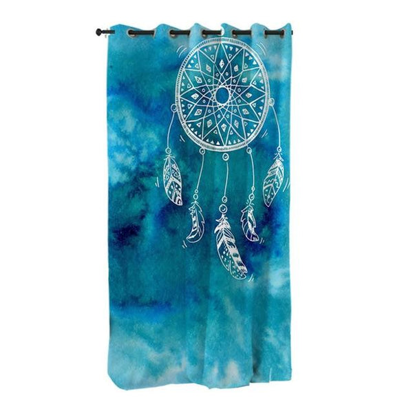 Dreamcatcher Blue Pink Purple Native American Design Window Living Room Curtain - Image 4