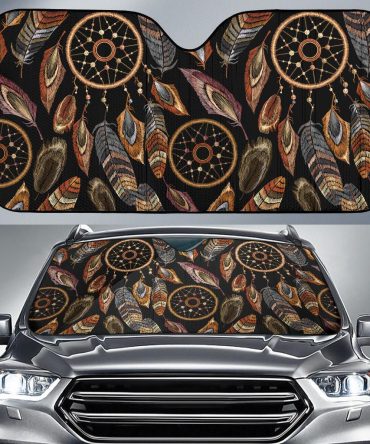 Dreamcatcher Feather Native American Auto Sun Shades no link