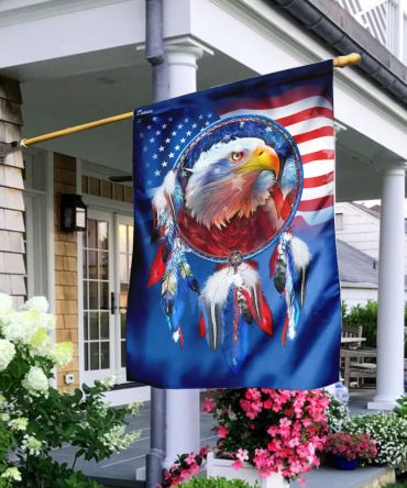 Dreamcatcher Native American Eagle U.S. Flag