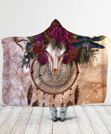 Dreamcatcher Rose Hooded Blanket