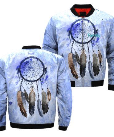 Dreamcatcher Watercolor Painting Native Bomber Jacket