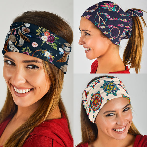 Dreamcatchers And Flowers Native American Bandana 3-Pack - Image 3