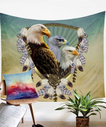 Eagle Dream Catcher Tapestry 3D Print Tapestry
