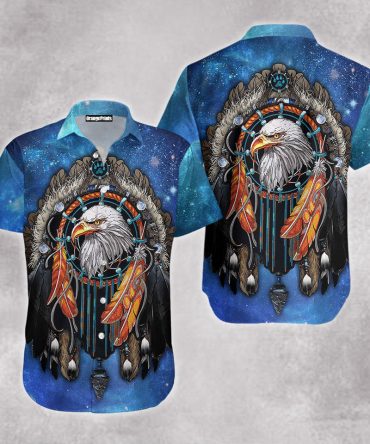 Eagle Native American Aloha Hawaiian Shirts For Men