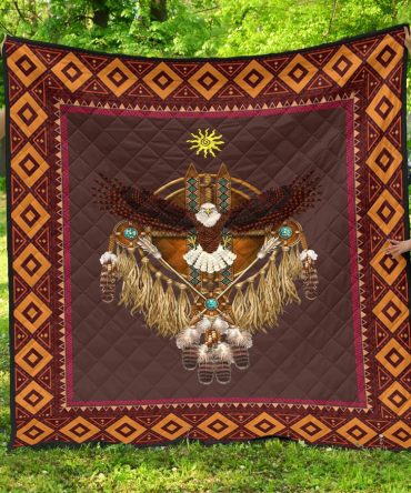 Eagle Sun Symbols Native American Premium Quilt