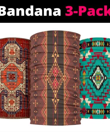 Ethnic Seamless Pattern Aztec Bandana 3-Pack