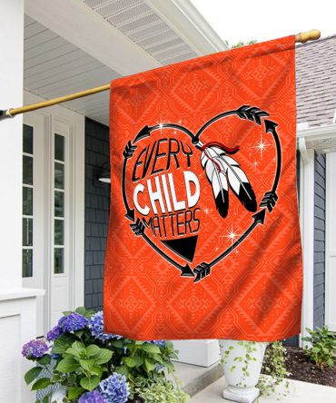 Every Child Matters Orange Day Flag Indigenous People. National Day For Truth And Reconciliation