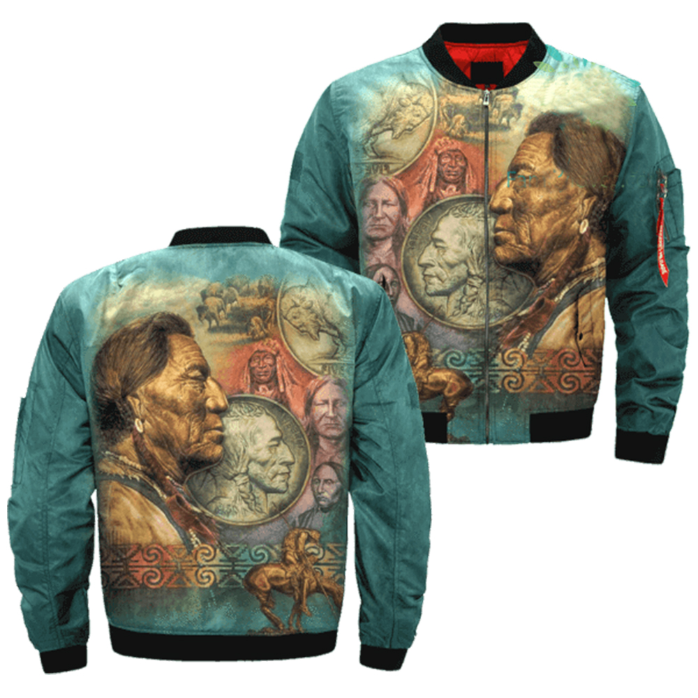 Five Cent Peace Native Bomber Jacket