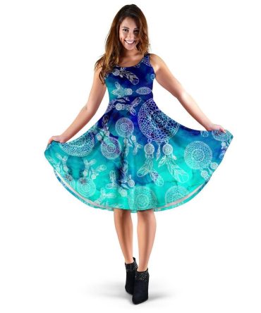 Galaxy Dreamcatcher Native American Pride 3D Dress