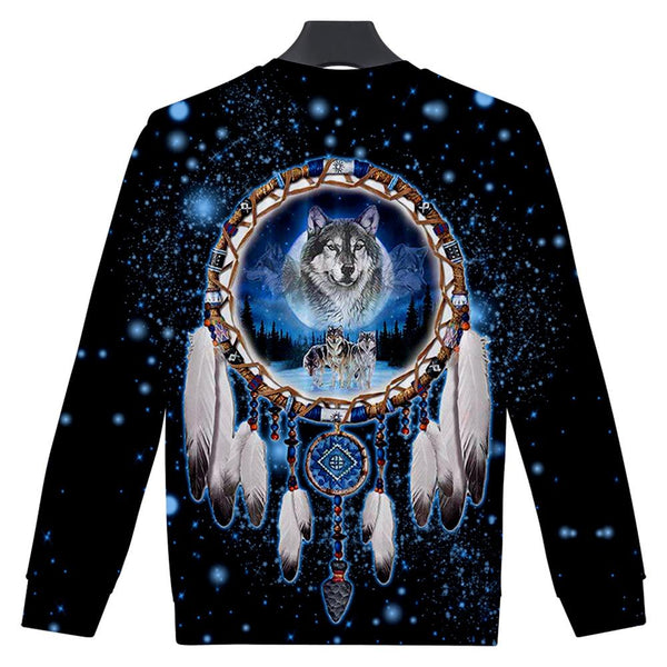 Galaxy Dreamcatcher Wolf 3D Sweatshirt - Image 3