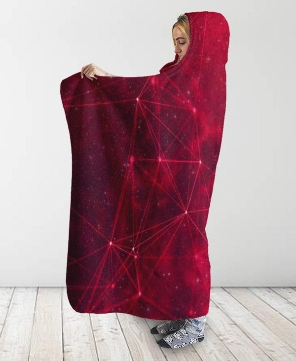 Galaxy Red Hooded Blanket - Image 3