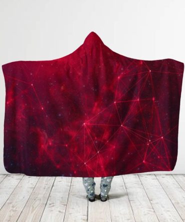 Galaxy Red Hooded Blanket