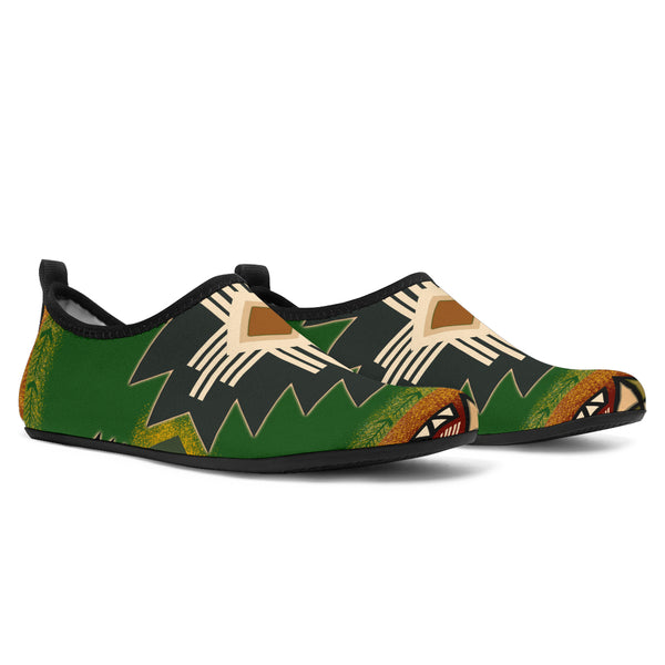 Southwest Green Symbol Native American Aqua Shoes - Image 2
