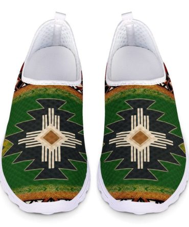 Southwest Green Symbol Mesh Shoes