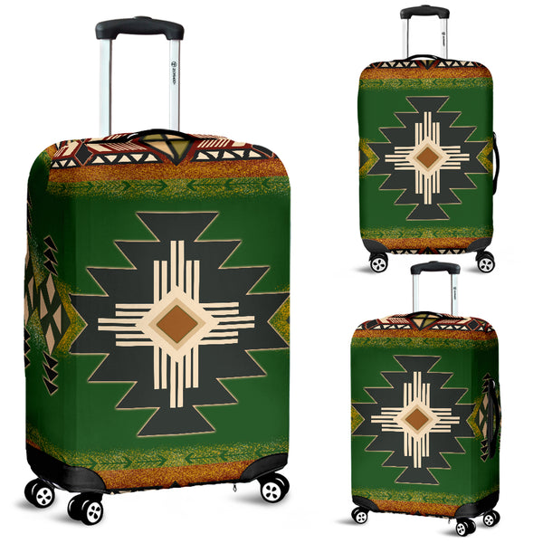 Southwest Green Symbol Native American Luggage Covers - Image 2