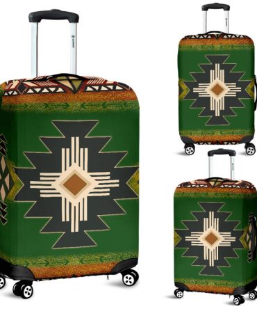 Southwest Green Symbol Native American Luggage Covers