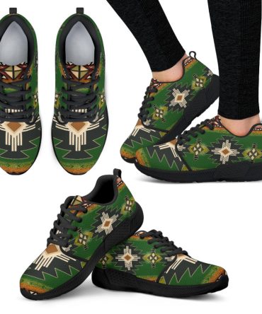 Southwest Green Symbol Native American Women's Athletic Sneaker