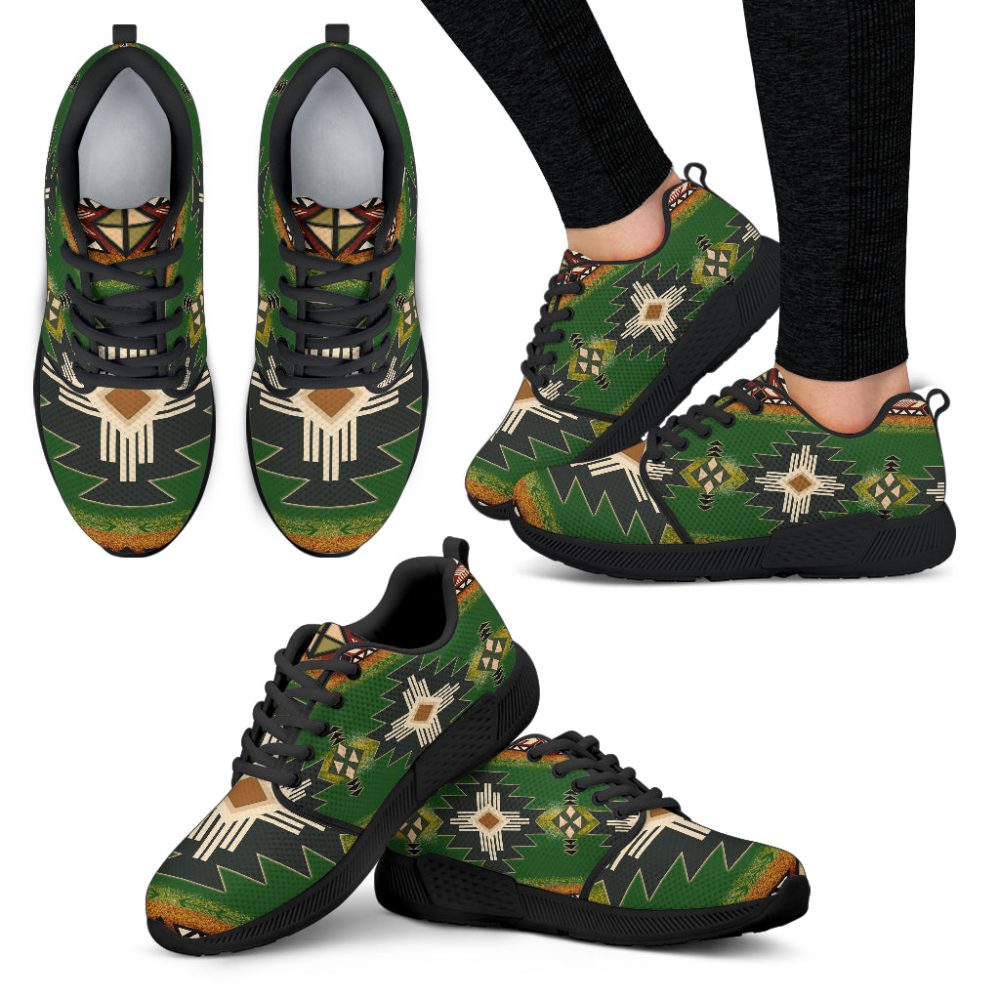 Southwest Green Symbol Native American Women's Athletic Sneaker