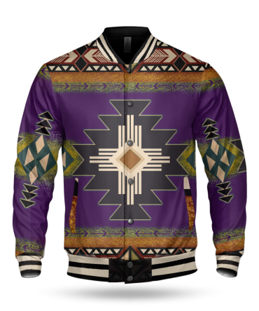 Southwest Purple Symbol Baseball Jacket