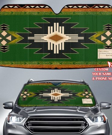 Pattern Native American Custom Name Auto Sun Shades