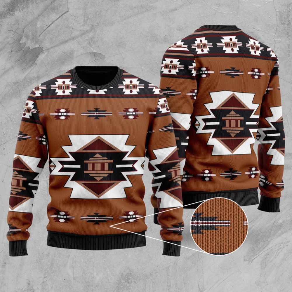 United Tribes Native American Sweater Mens