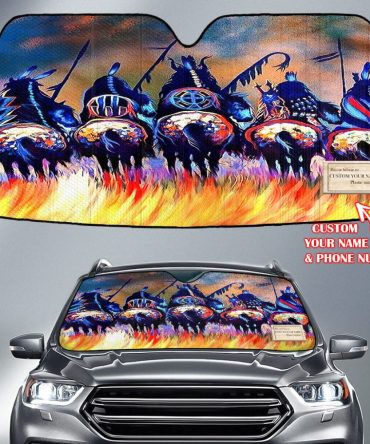 Pattern Native American Custom Name Auto Sun Shades
