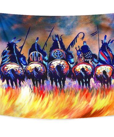 Warriors Native American Tapestry