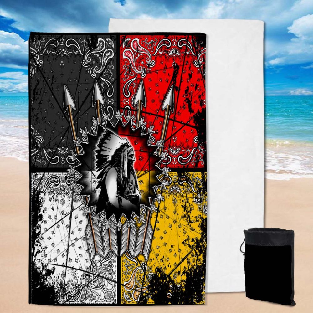 Chief Arrow Native American Pool Beach Towel