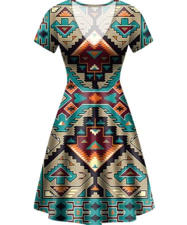 Culture Design Neck Dress