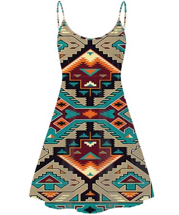 Native American Culture Design Strings Dress