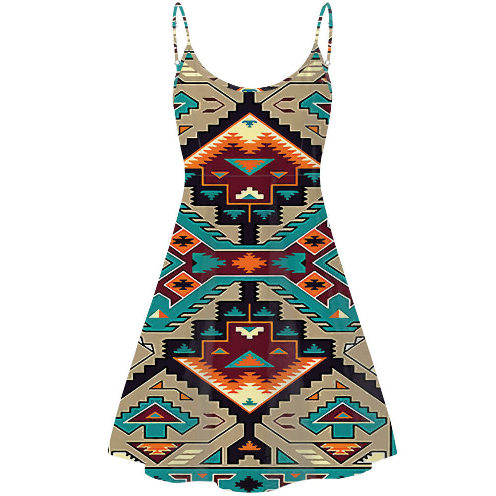 Native American Culture Design Strings Dress