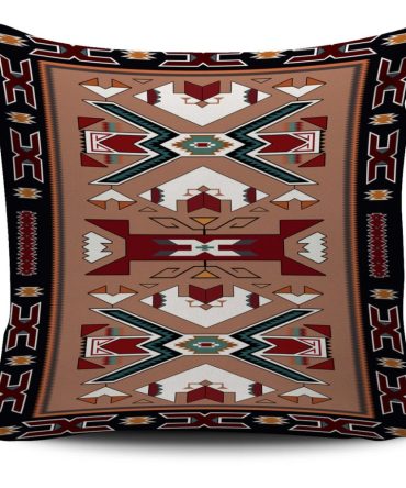 Orange Geometric Native American Pillow Covers