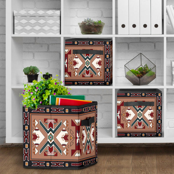 Orange Geometric Storage Cube - Image 4